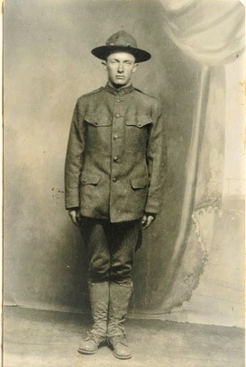 Sam Roberts in his uniform as a World War I soldier.